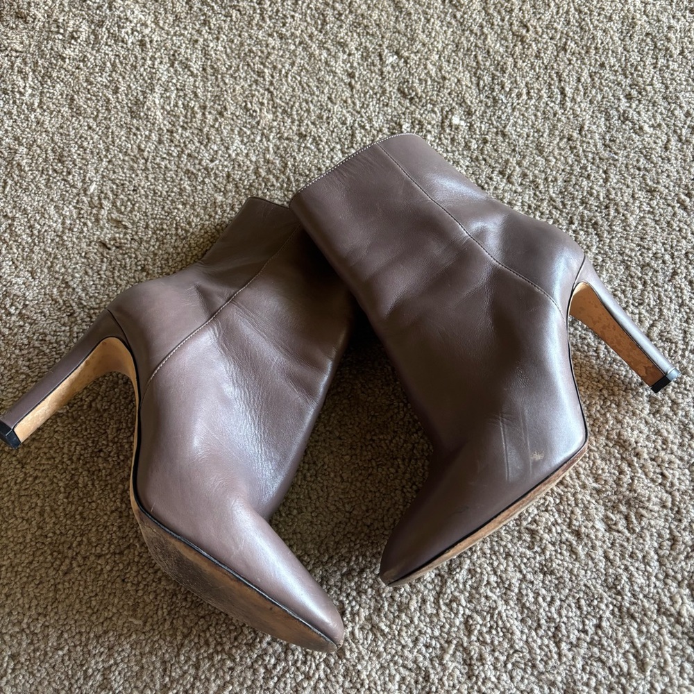 LK Bennett Nolan Leather Stiletto Ankle Bootie size 39.5